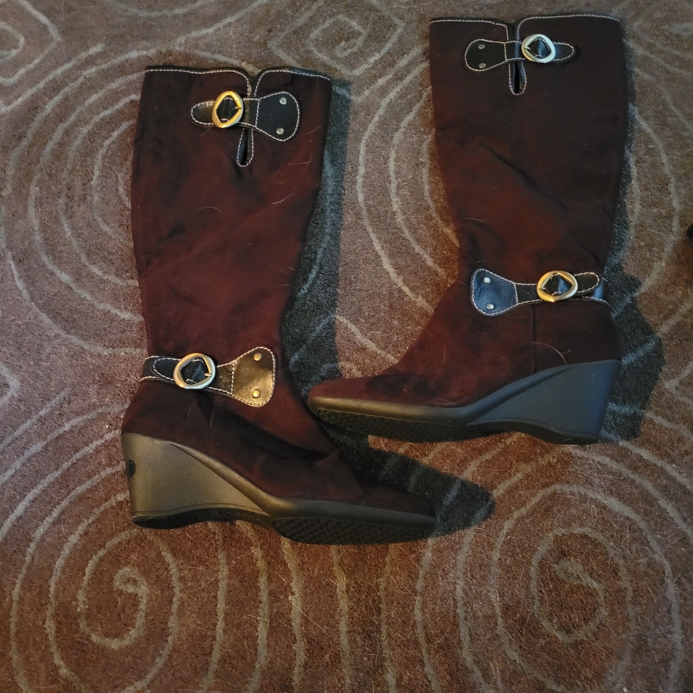 AEROSOLES, SIZE 10, BROWN Faux Suede